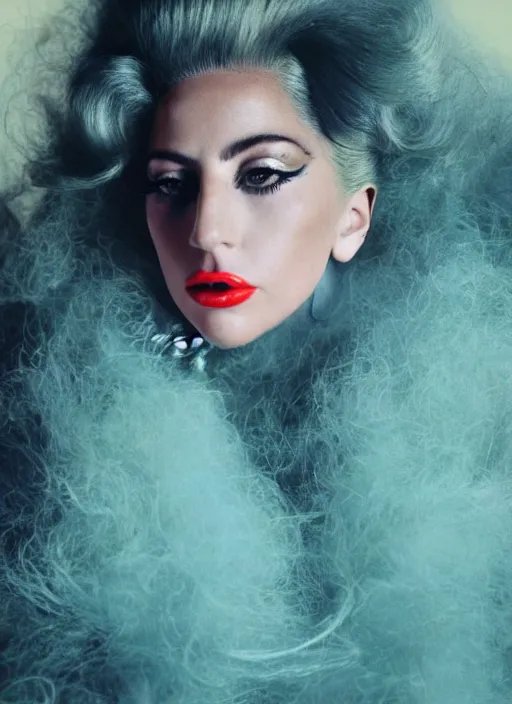 Prompt: lady gaga in a 1 9 6 0 s themed photoshoot, nick knight, annie leibovitz, posing, style, vogue magazine, highly realistic. high resolution. highly detailed. dramatic. 8 k. 4 k.