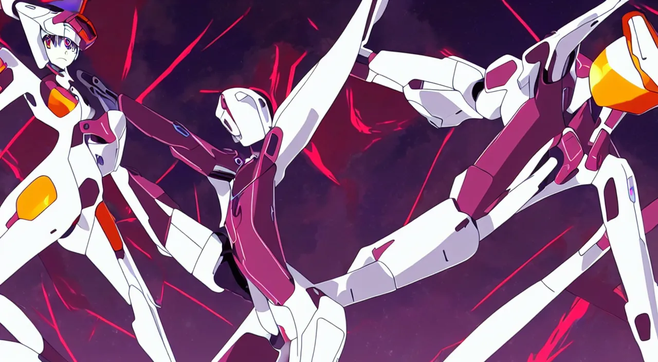 Prompt: eva that looks like tesla model 3, evangelion anime, full hd, hd anime, hd anime wallaper