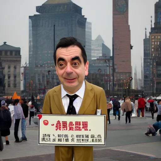 Image similar to Tianemen Square Mr Bean