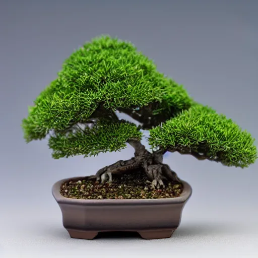 Image similar to ceramic miniature bonsai, 8k, photo studio