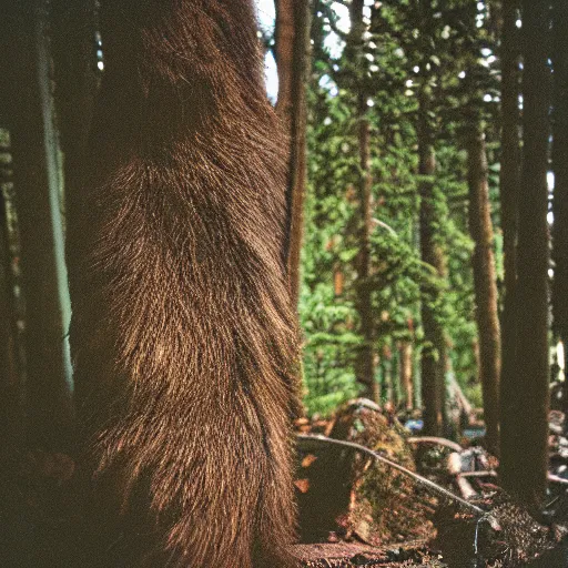 Image similar to bigfoot accidentally photographed, accidental photo portra 8 0 0 in the 9 0 s