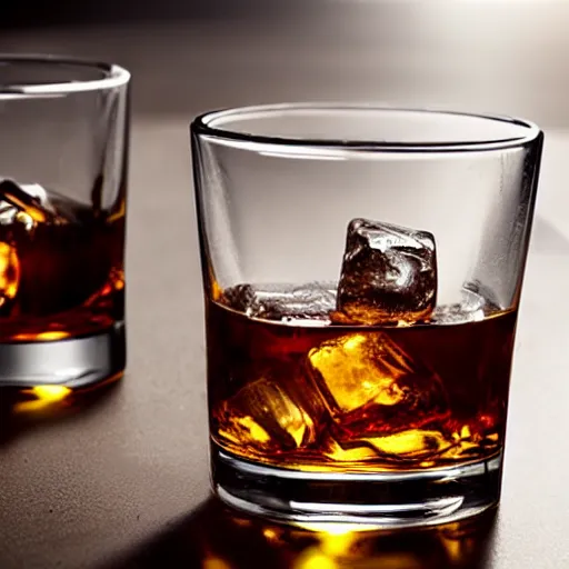 Prompt: whiskey on the rocks