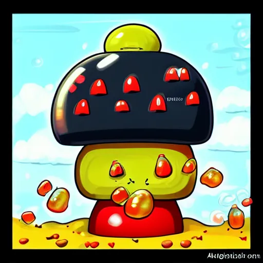 Image similar to ❤🔥🍄🌪, trending on art station, in the sky, cute jelly bean creatures cartoon,