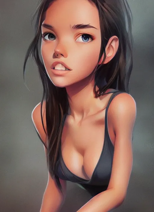 Prompt: isabelle mathers, portrait bikini shinkai makoto studio ghibli studio key hideaki anno sakimichan stanley artgerm lau rossdraws james jean marc simonetti elegant highly detailed digital painting artstation pixiv