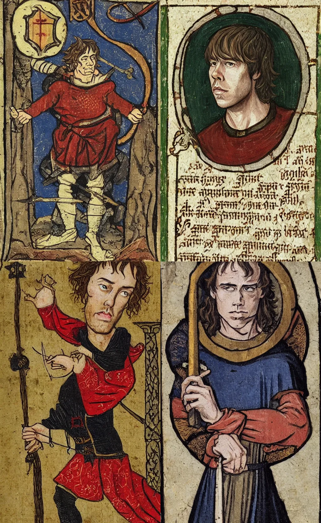 Prompt: A medieval fantasy portrait of Ben Folds