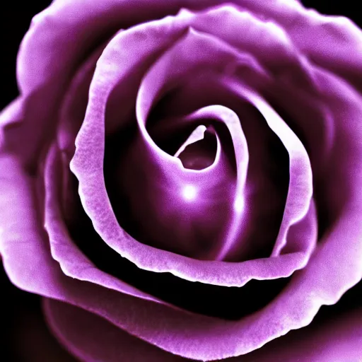 Prompt: award - winning macro of a beautiful black rose made of glowing nebula