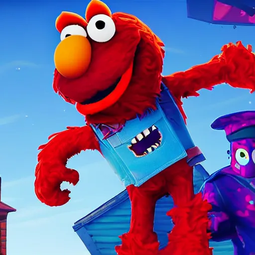 Prompt: elmo in fortnite