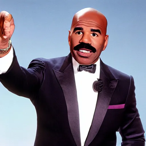 Image similar to steve harvey with hair and no mustache