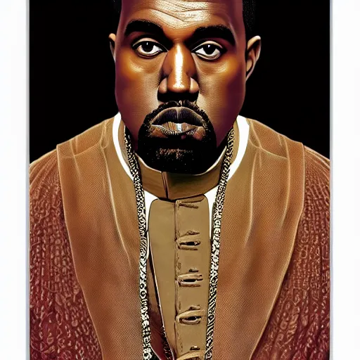 Prompt: kanye west as the pope, dark, 4 k