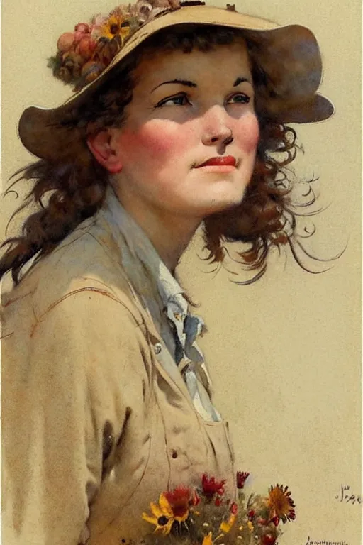 Image similar to (((((1950s wold west pioneer woman cover art . muted colors.))))) by Jean-Baptiste Monge !!!!!!!!!!!!!!!!!!!!!!!!!!!