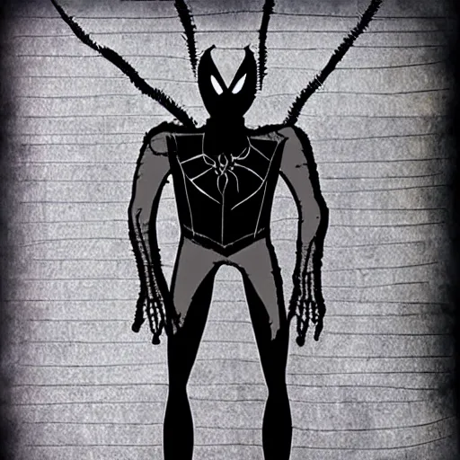 Image similar to Black metal Spider-Man suit