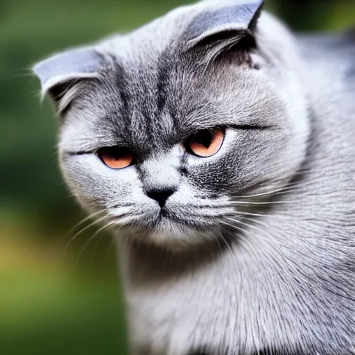 Prompt: portrait photo of scottish fold cat, soldier clothing for cats, pure grey fur, highly detailed, high resolution, cosplay photo, stunning, bokeh soft, trending on facebook, by professional photographer, shot with a canon