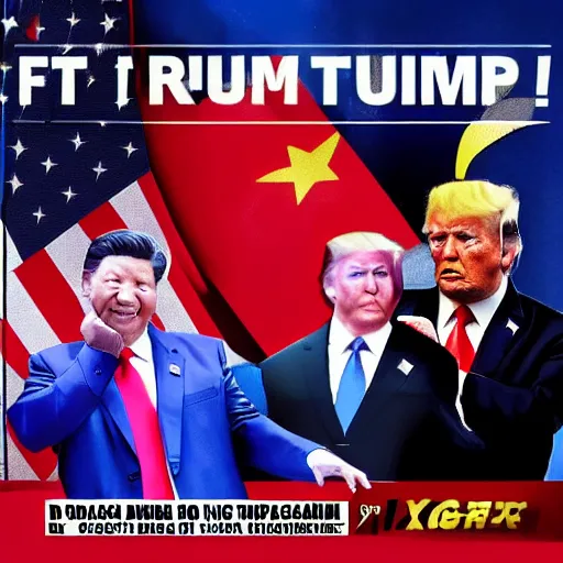 Image similar to donald trump against xi jinping street fighter duel