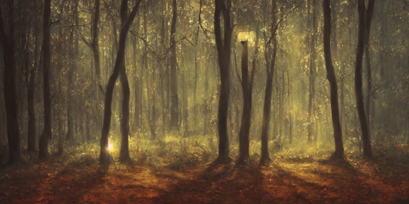 Image similar to the woods, cinematic lighting, detailed oil painting, hyperrealistic, 8k