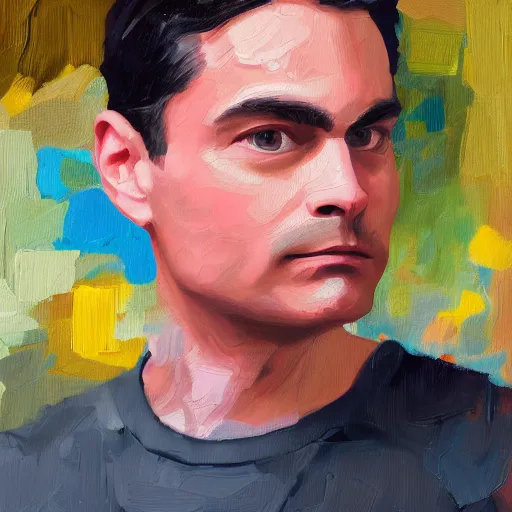 Prompt: Ben Shapiro drinking lean, expressive oil painting, trending on artstation, 4k