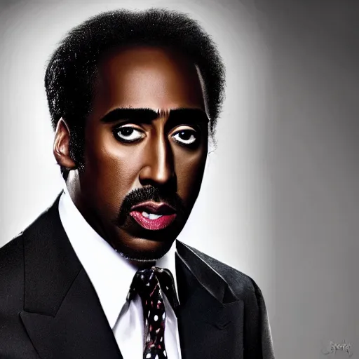 Prompt: black nicholas cage, photo