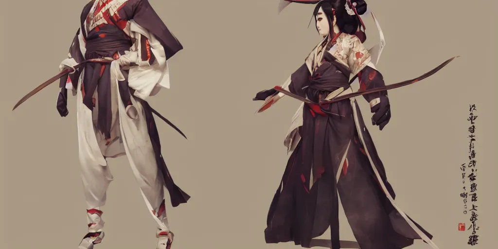 Image similar to japanese onmyoji abe seimeik, new costume concept design, fashion, concept art, by artgerm, greg rutkowski, cinematic light, featured on artstation, octane render, sharp focus, ray tracing, artstationhq, cgsociety, 8 k.