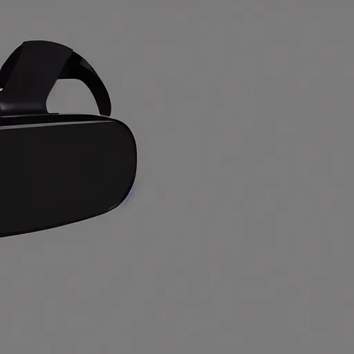 Prompt: A studio photo of a VR headset on a empty surface, digital art