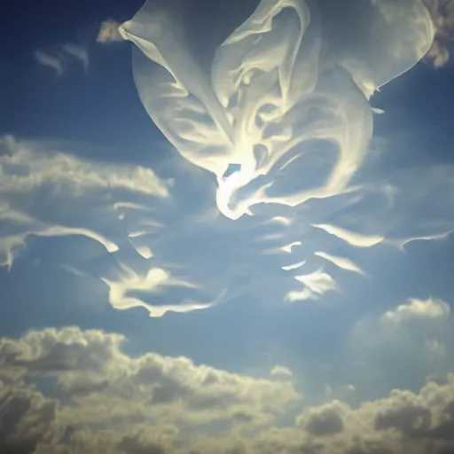 Image similar to clouds shaped like outline of virgin mary