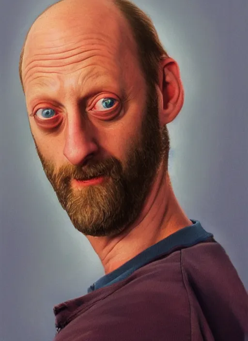 Image similar to portrait of Chris Elliott in Get a Life (1990), highly detailed, centered, solid color background, digital painting, artstation, concept art, smooth, sharp focus, illustration, Jason Edmiston, donato giancola, Joseph Christian Leyendecker, Les Edwards, Ed Repka, WLOP, Artgerm