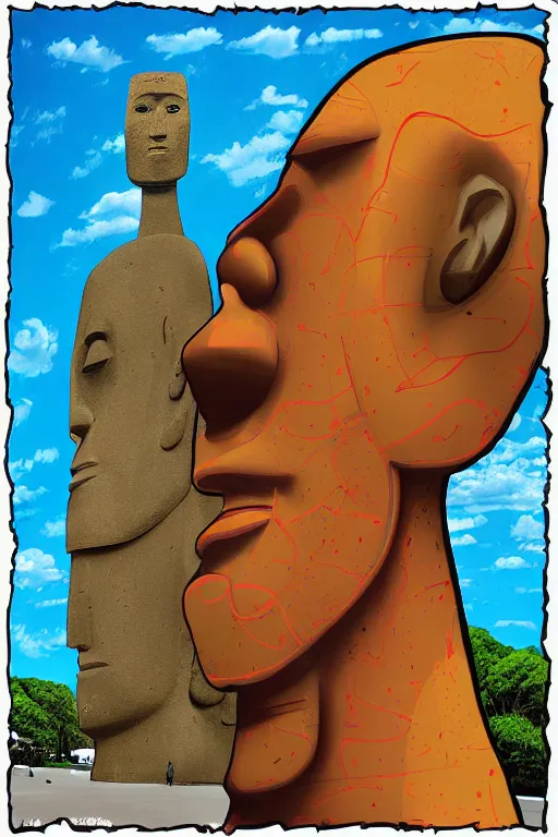 Moai - Moyai Emoji - Posters and Art Prints