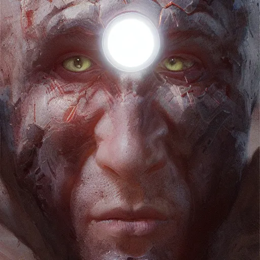 Image similar to portait of half zeus, glowing eyes, marvel comics, dark, intricate, highly detailed, smooth, artstation, digital illustration by ruan jia and mandy jurgens and artgerm and wayne barlowe and greg rutkowski and zdislav beksinski