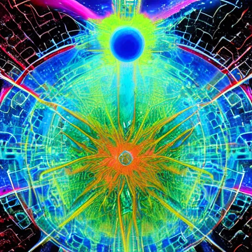 Image similar to explosion in hyperdimensional space, 5 5 mm