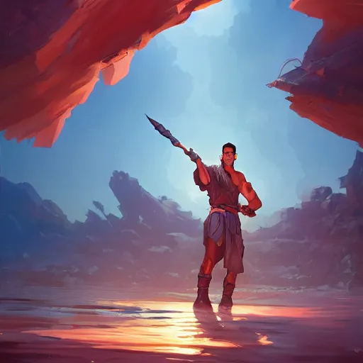 Image similar to hero world ben hur, behance hd by jesper ejsing, by rhads, makoto shinkai and lois van baarle, ilya kuvshinov, rossdraws global illumination