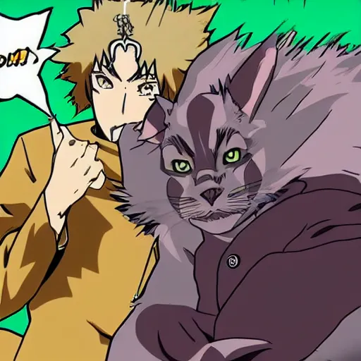 Prompt: khajit in anime jojo,detailed