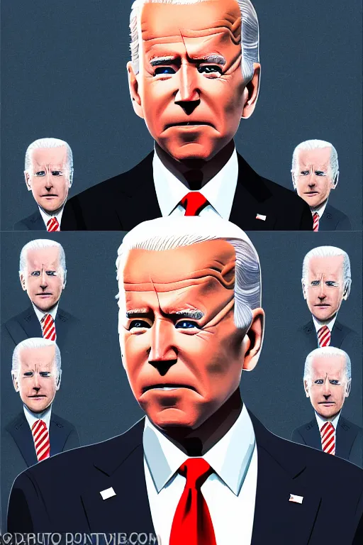 Image similar to joe biden donald trump hybrid, highly detailed, digital art, sharp focus, trending on art station, anime art style