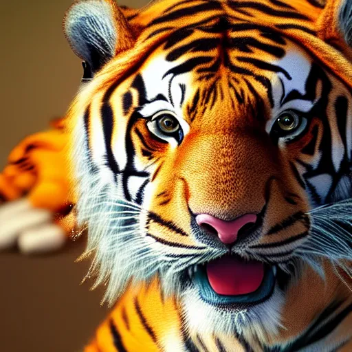 Moody Tiger Stunning Close-up in 8k Resolution Stock Illustration -  Illustration of techniques, screen: 296880336