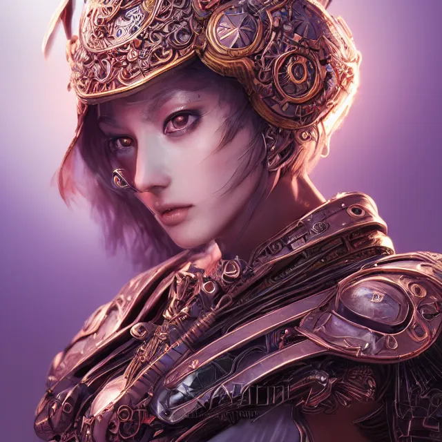 Image similar to studio portrait of lawful good colorful female holy mech paladin as absurdly beautiful, elegant, young sensual pretty woman, ultrafine hyperrealistic detailed face illustration by kim jung gi, irakli nadar, intricate linework, sharp focus, bright colors, matte, octopath traveler, final fantasy, unreal engine highly rendered, global illumination, radiant light, intricate environment