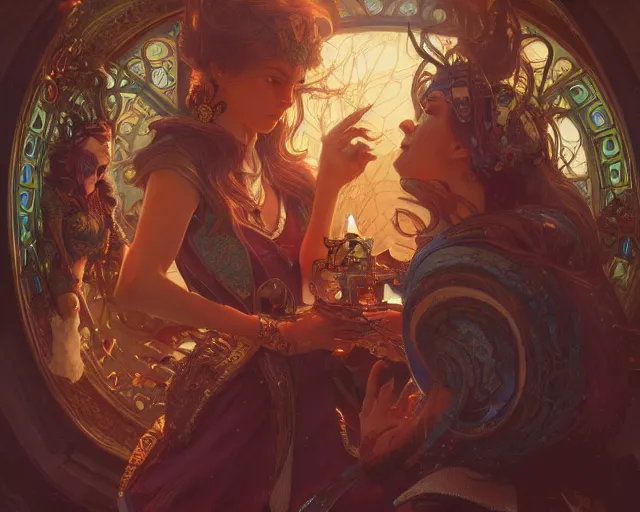 Prompt: photography of phil foglio, deep focus, d & d, fantasy, intricate, elegant, highly detailed, digital painting, artstation, concept art, matte, sharp focus, illustration, hearthstone, art by artgerm and greg rutkowski and alphonse mucha