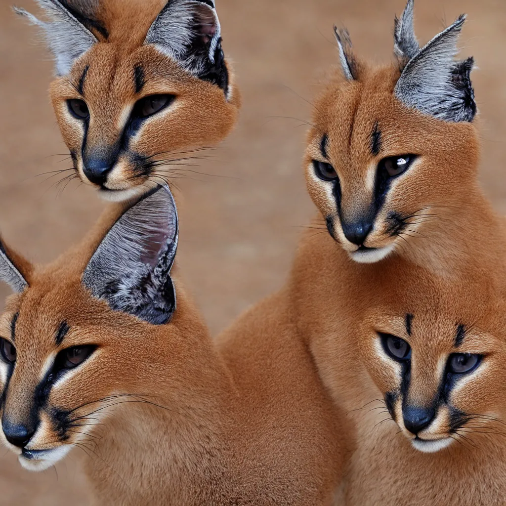 Image similar to cute caracal texture, 4k