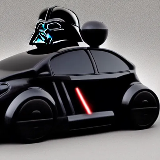 Prompt: a car that looks like Darth Vader