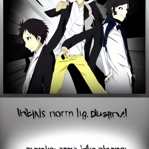 Prompt: durarara!! screenshot