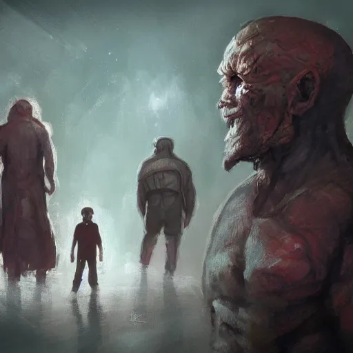 Prompt: the last humans in the universe, concept art, awe