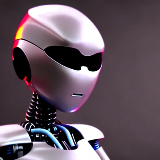 Image similar to a robot with alien skin, octane render, 3 d, unreal engine