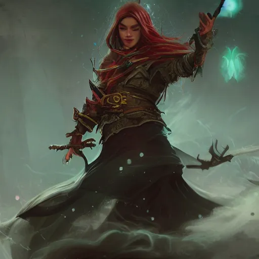 Prompt: the ethereal mage, artstation, mystical, action shot