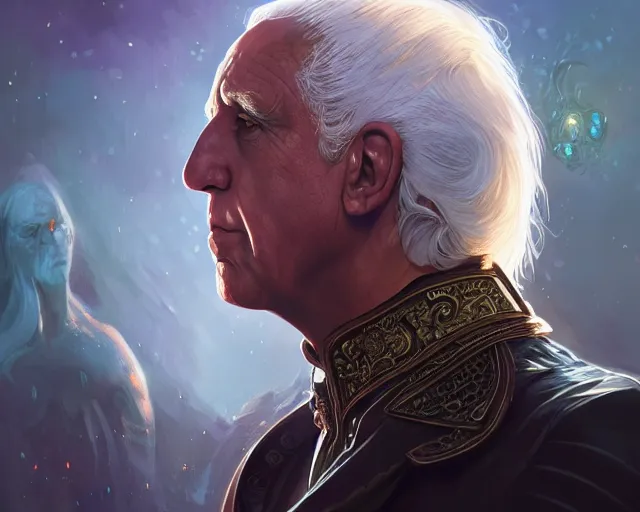 Image similar to photography of ric flair, deep focus, d & d, fantasy, intricate, elegant, highly detailed, digital painting, artstation, concept art, matte, sharp focus, illustration, hearthstone, art by artgerm and greg rutkowski and alphonse mucha