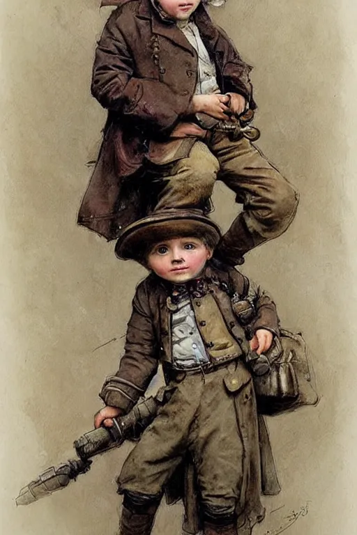 Image similar to (((((portrait of boy dressed as steampunk inventor explorer costume . muted colors.))))) by Jean-Baptiste Monge !!!!!!!!!!!!!!!!!!!!!!!!!!!