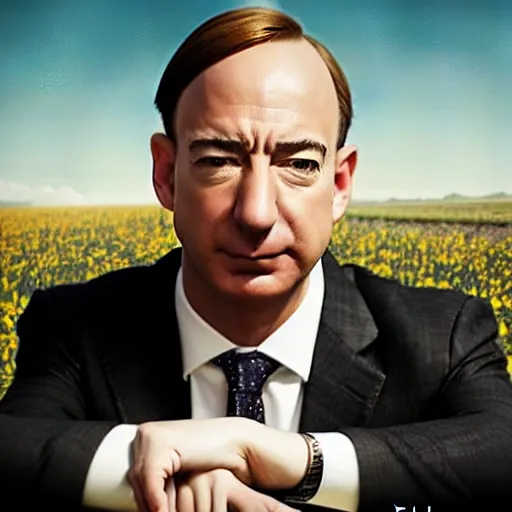 Prompt: better call saul poster starring jeff bezos, tv show poster