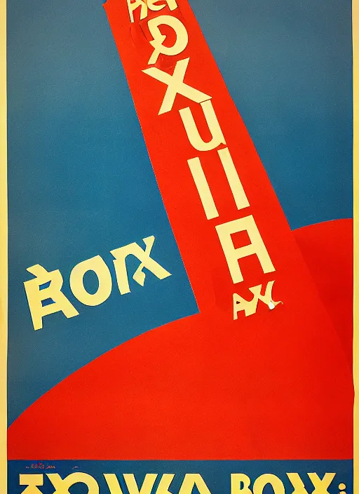 Image similar to soviet propaganda poster of phrase'avoid all boxes ', socialist realism