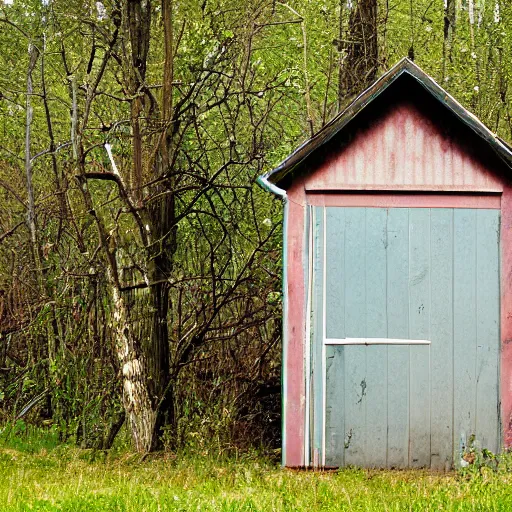 Prompt: Abandoned shed