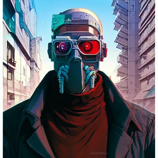 Prompt: A cyberpunk Russian Patriarch Kirill Gundyaev cyborg on the street of a cyberpunk city art by Josan Gonzalez, sci-fi, highly detailed, digital painting, artstation, smooth, sharp focus, illustration, concept art by Josan Gonzalez and James Gurney and Mœbius