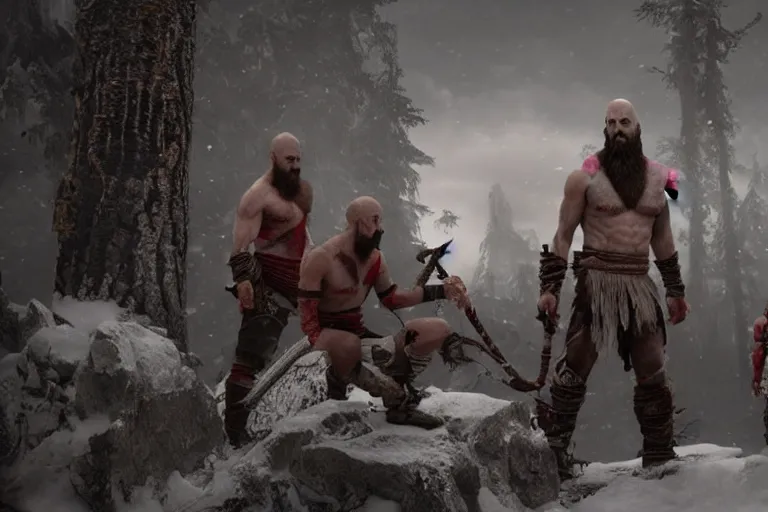 Image similar to vfx movie real life god of war by emmanuel lubezki