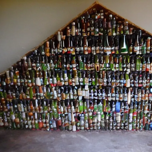 Prompt: house made of bottles