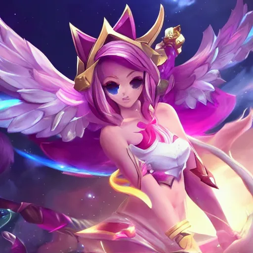 Image similar to league of legends star guardian, cute