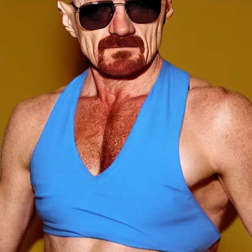 Image similar to walter white wearing a bikini