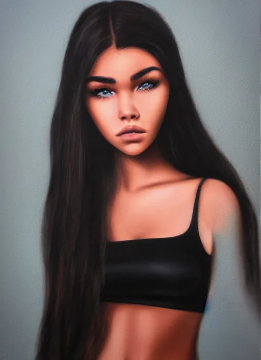 Image similar to Madison Beer realistic 3D portrait by ian spriggs